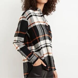 Madewell Oversized Ex-Boyfriend Shirt in Bromley Plaid Size S